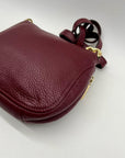 Michael Kors Burgundy Bedford Pebbled Leather Crossbody