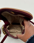 Michael Kors Burgundy Bedford Pebbled Leather Crossbody