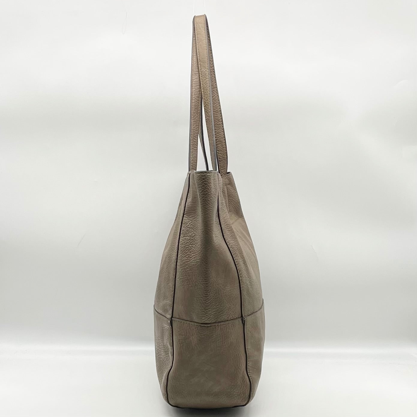 Joy Susan Taupe Vegan Leather Large Tote Bag