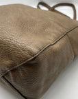 Joy Susan Taupe Vegan Leather Large Tote Bag