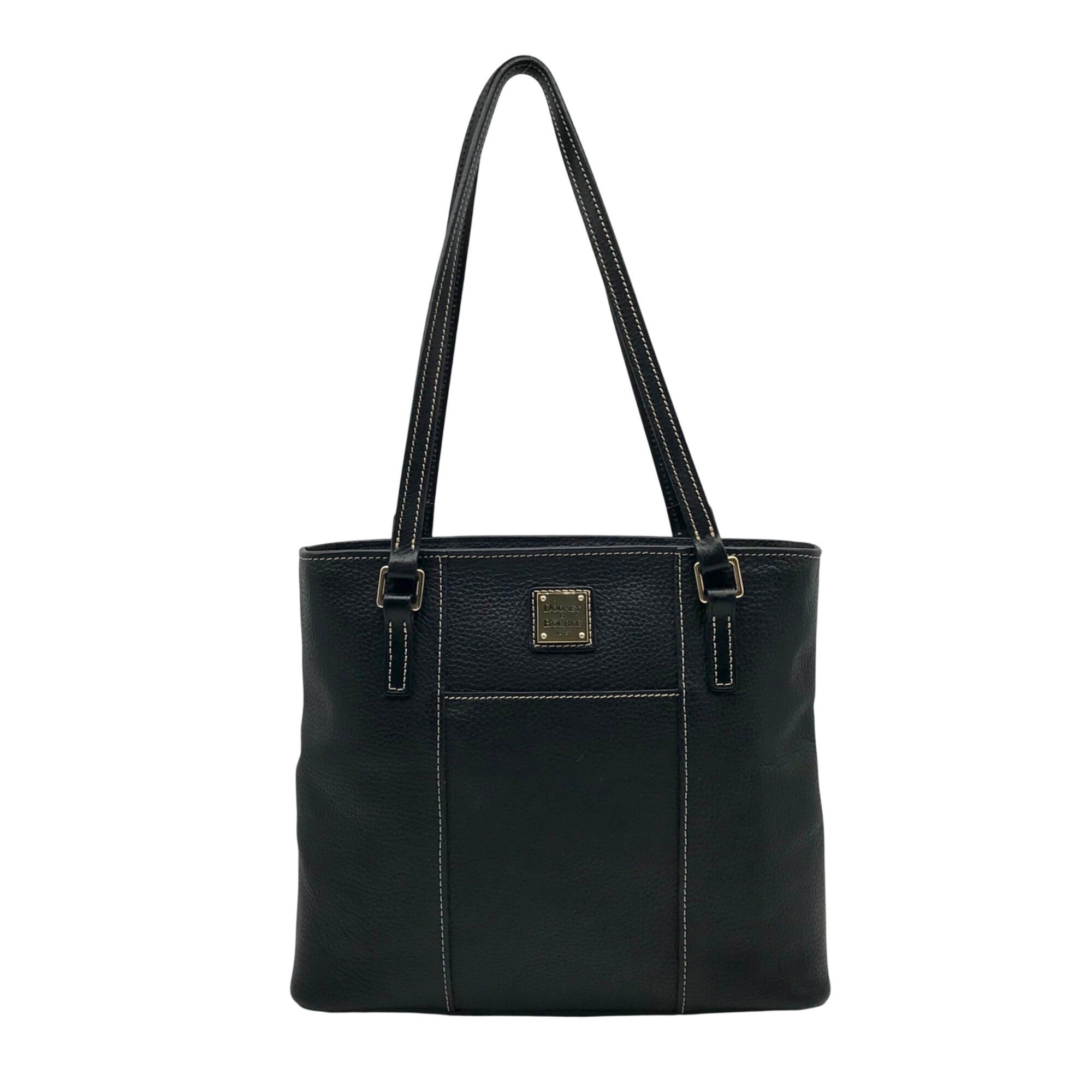 Dooney &amp; Bourke Black Pebbled Grain Leather Lexington Tote Bag