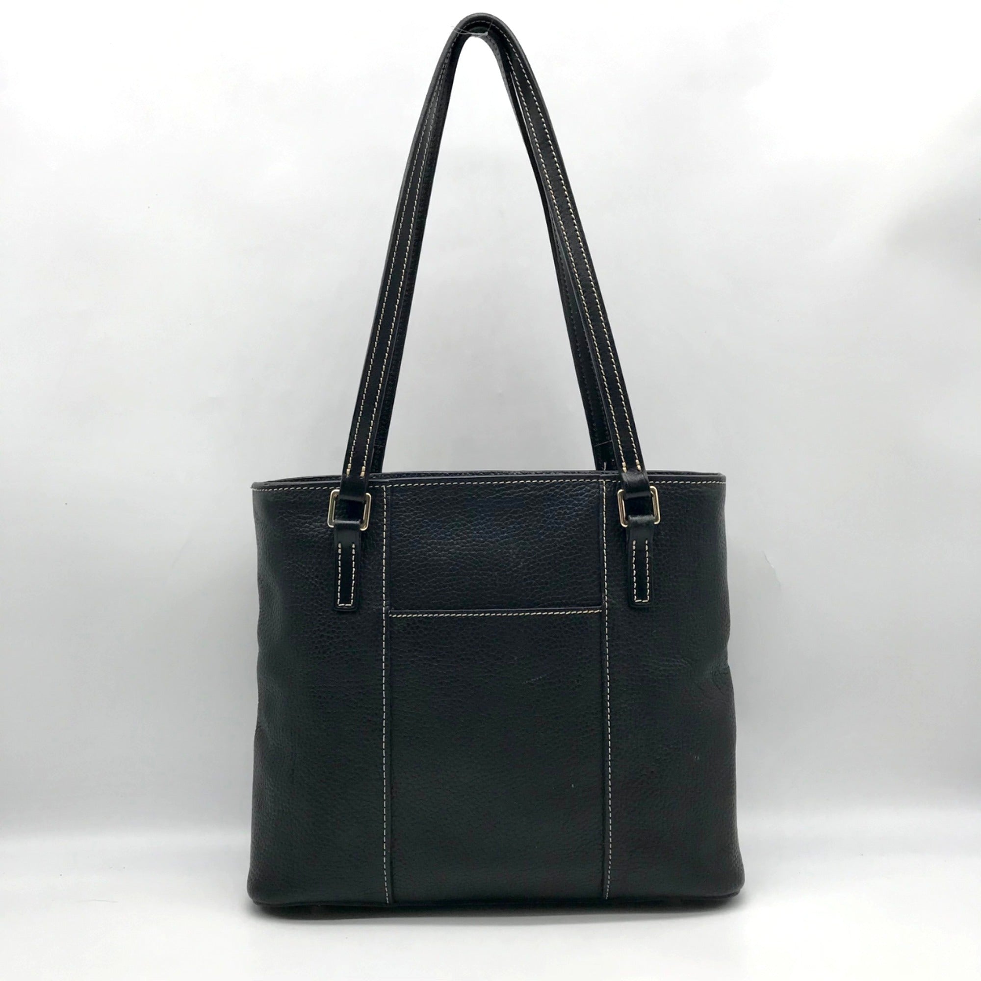 Dooney &amp; Bourke Black Pebbled Grain Leather Lexington Tote Bag
