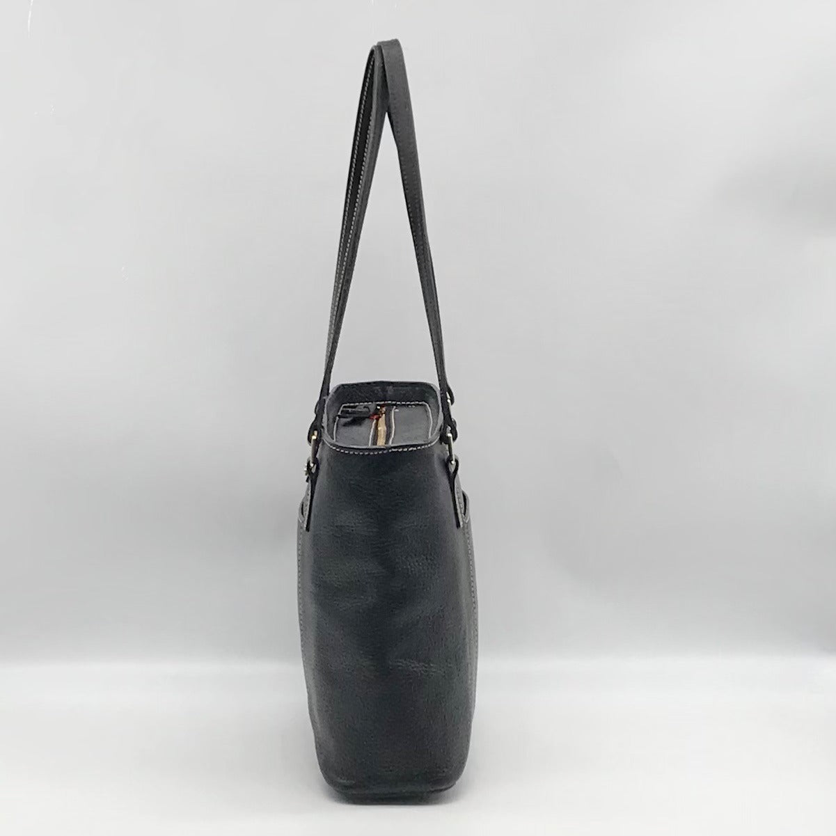 Dooney &amp; Bourke Black Pebbled Grain Leather Lexington Tote Bag