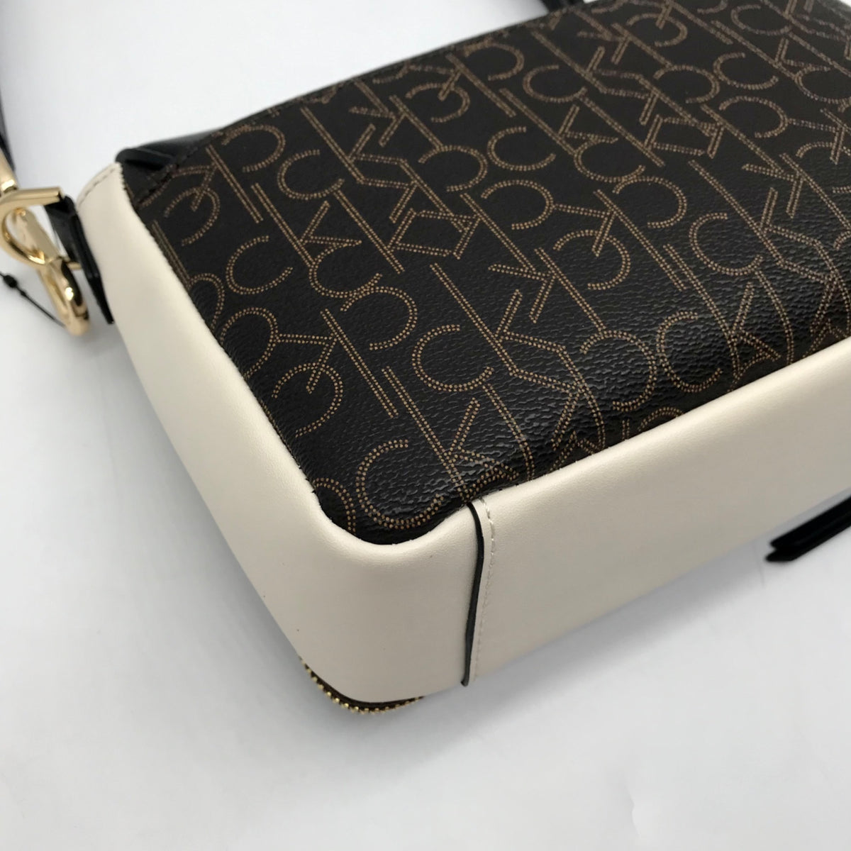 Calvin Klein Multicolor Faux Leather Signature Flap Millie Shoulder Bag