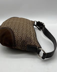 Coach Beige And Brown Signature Canvas Hobo Shoulder Bag