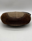 Coach Beige And Brown Signature Canvas Hobo Shoulder Bag