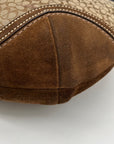 Coach Beige And Brown Signature Canvas Hobo Shoulder Bag