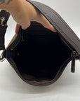 Coach Beige And Brown Signature Canvas Hobo Shoulder Bag