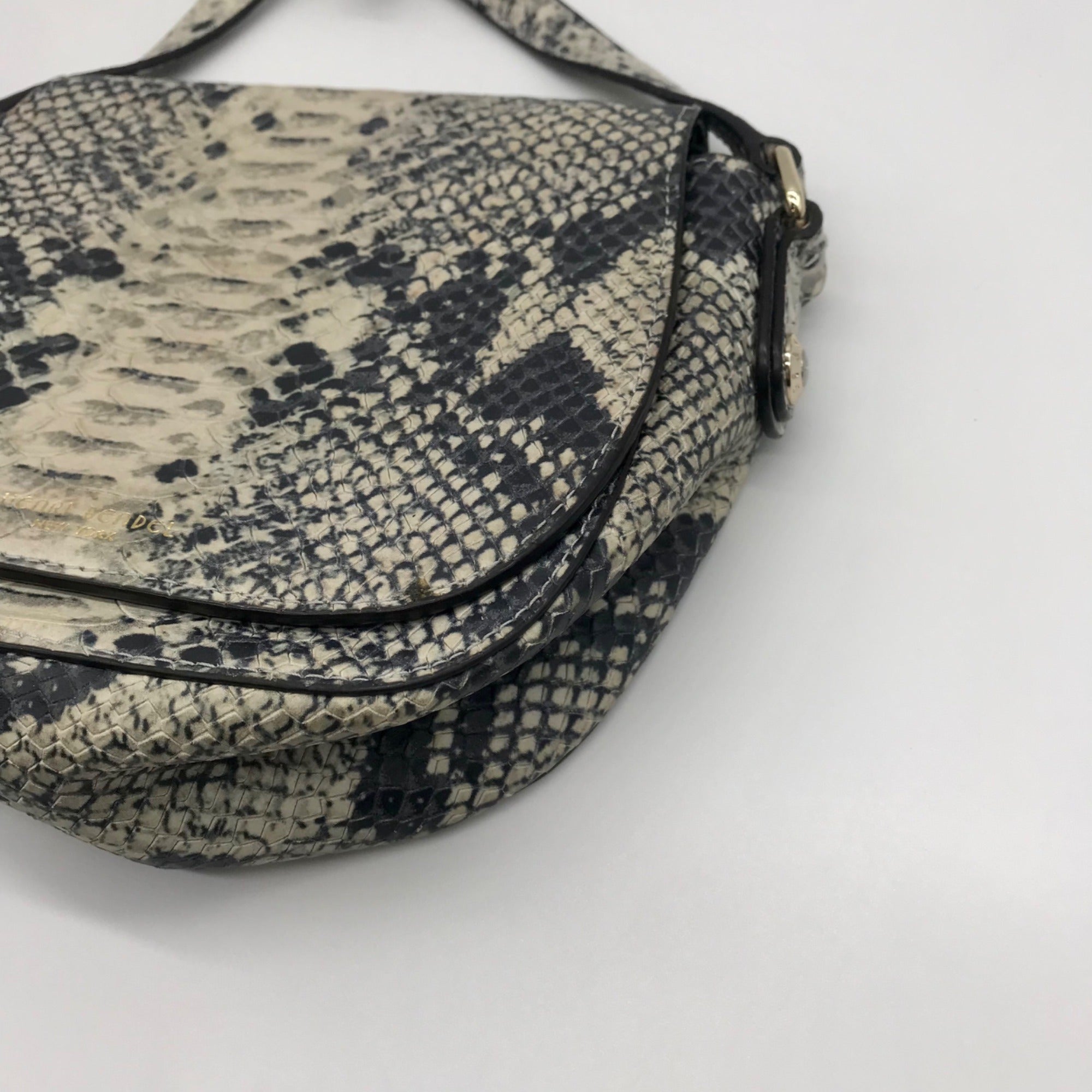 Henri Bendel Genuine Leather Snakeskin Crossbody Bag