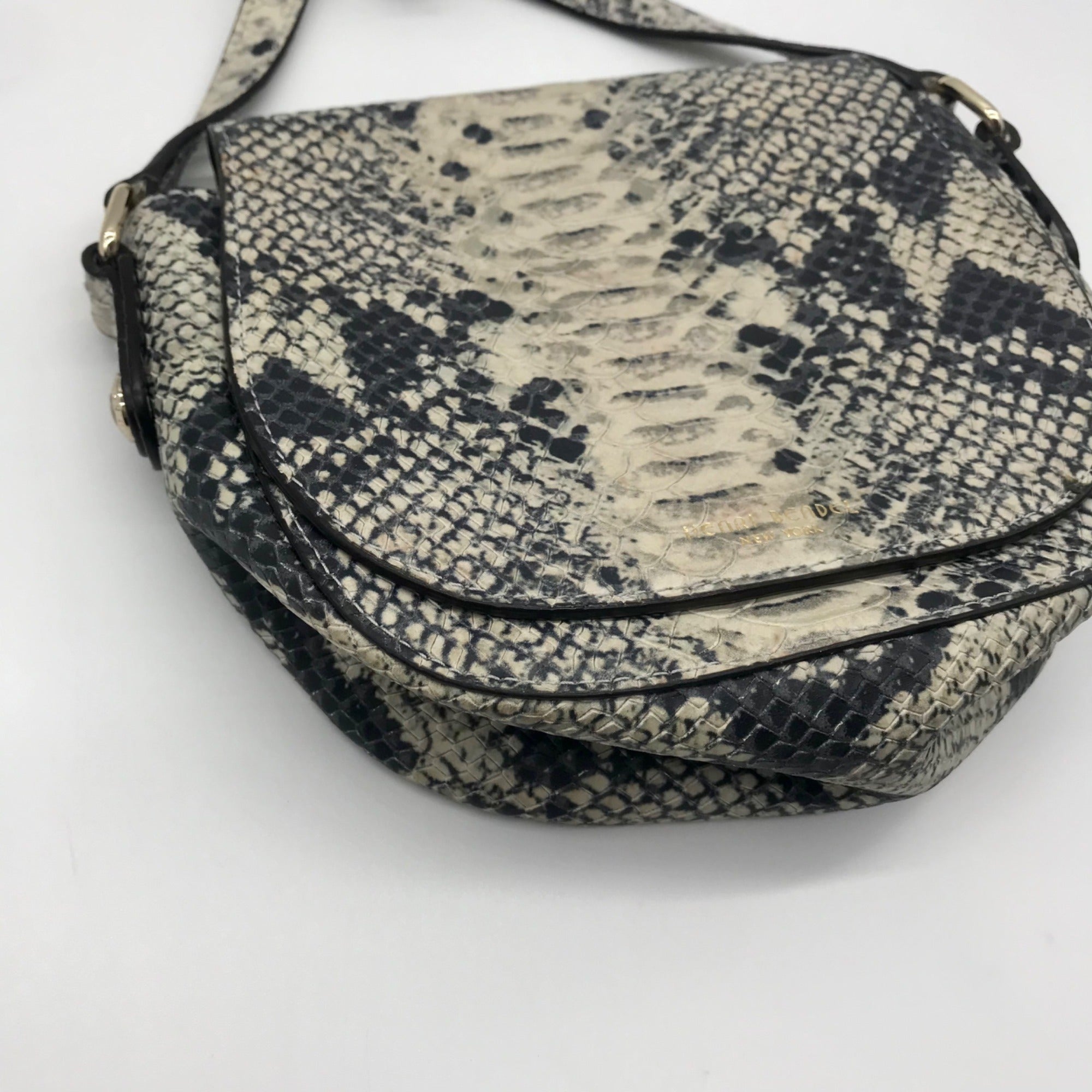 Henri Bendel Genuine Leather Snakeskin Crossbody Bag