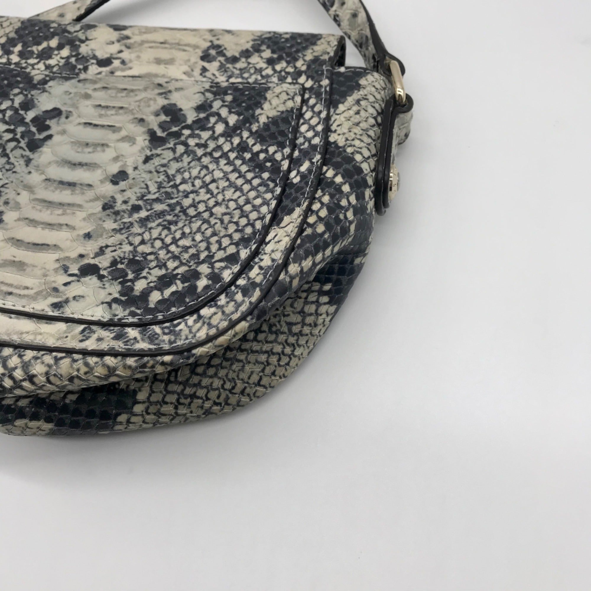 Henri Bendel Genuine Leather Snakeskin Crossbody Bag