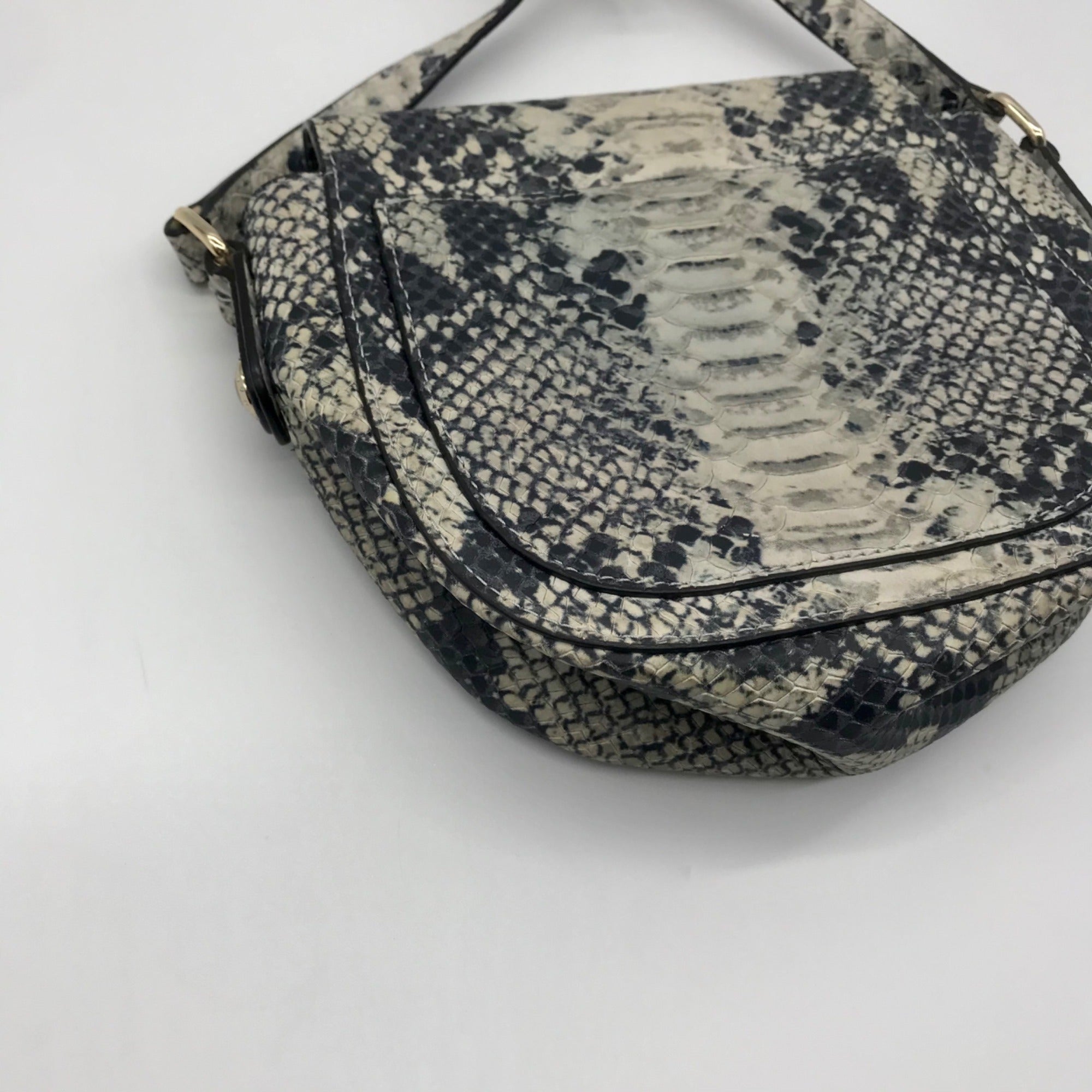 Henri Bendel Genuine Leather Snakeskin Crossbody Bag