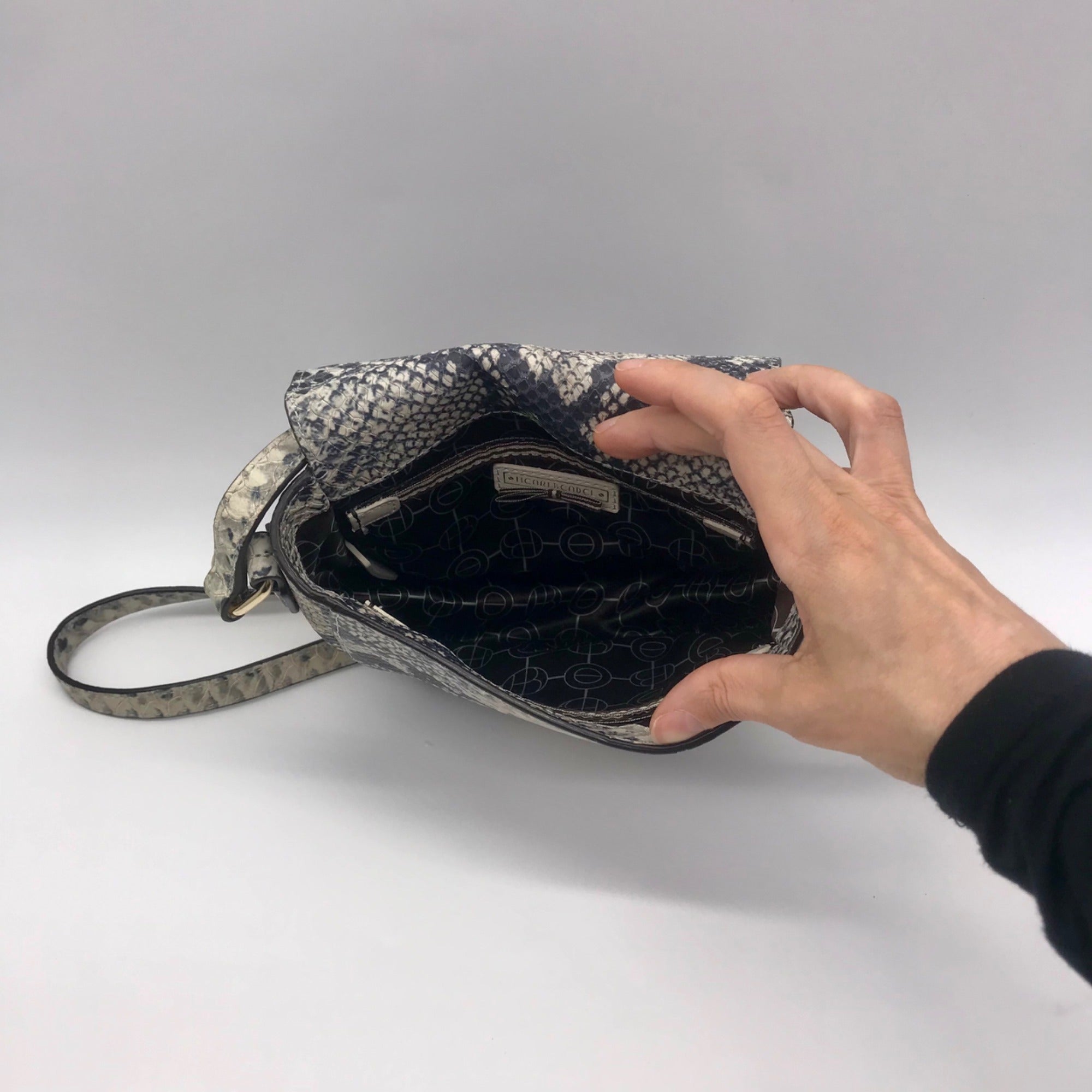 Henri Bendel Genuine Leather Snakeskin Crossbody Bag