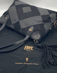 Frye Black Patchwork Leather & Suede Miren Tote