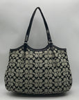 Coach Black & Grey Signature Canvas Tote Bag