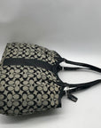 Coach Black & Grey Signature Canvas Tote Bag
