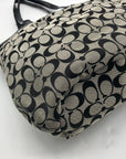 Coach Black & Grey Signature Canvas Tote Bag