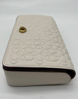 Coach Ivory Embossed Leather Dinky Crossbody Bag 30427