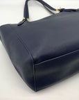 Tory Burch York Navy Saffiano Leather Buckle Tote