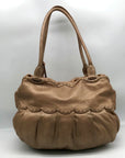 Brighton Metallic Bronze Nala Leather Embroidered Shoulder Bag