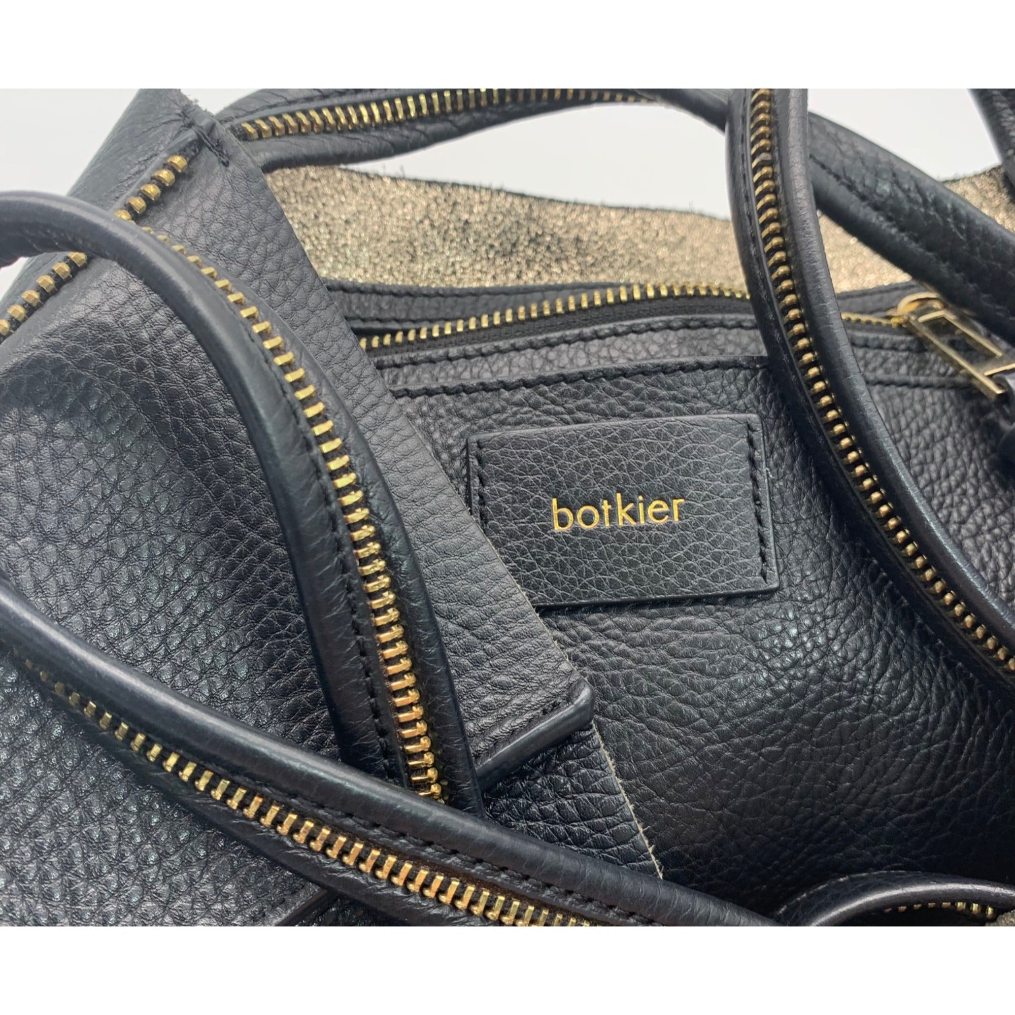 Botkier New York Soho Black Leather Tote Bag