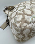Coach Beige Kristin Op Art Sequin Shoulder Bag 16777