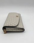 Michael Kors Vanilla Monogram Canvas Juliana Convertible Wallet