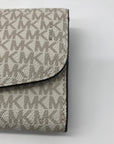 Michael Kors Vanilla Monogram Canvas Juliana Convertible Wallet
