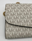 Michael Kors Vanilla Monogram Canvas Juliana Convertible Wallet