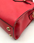 Michael Kors Red Saffiano Leather Hamilton Convertible Satchel