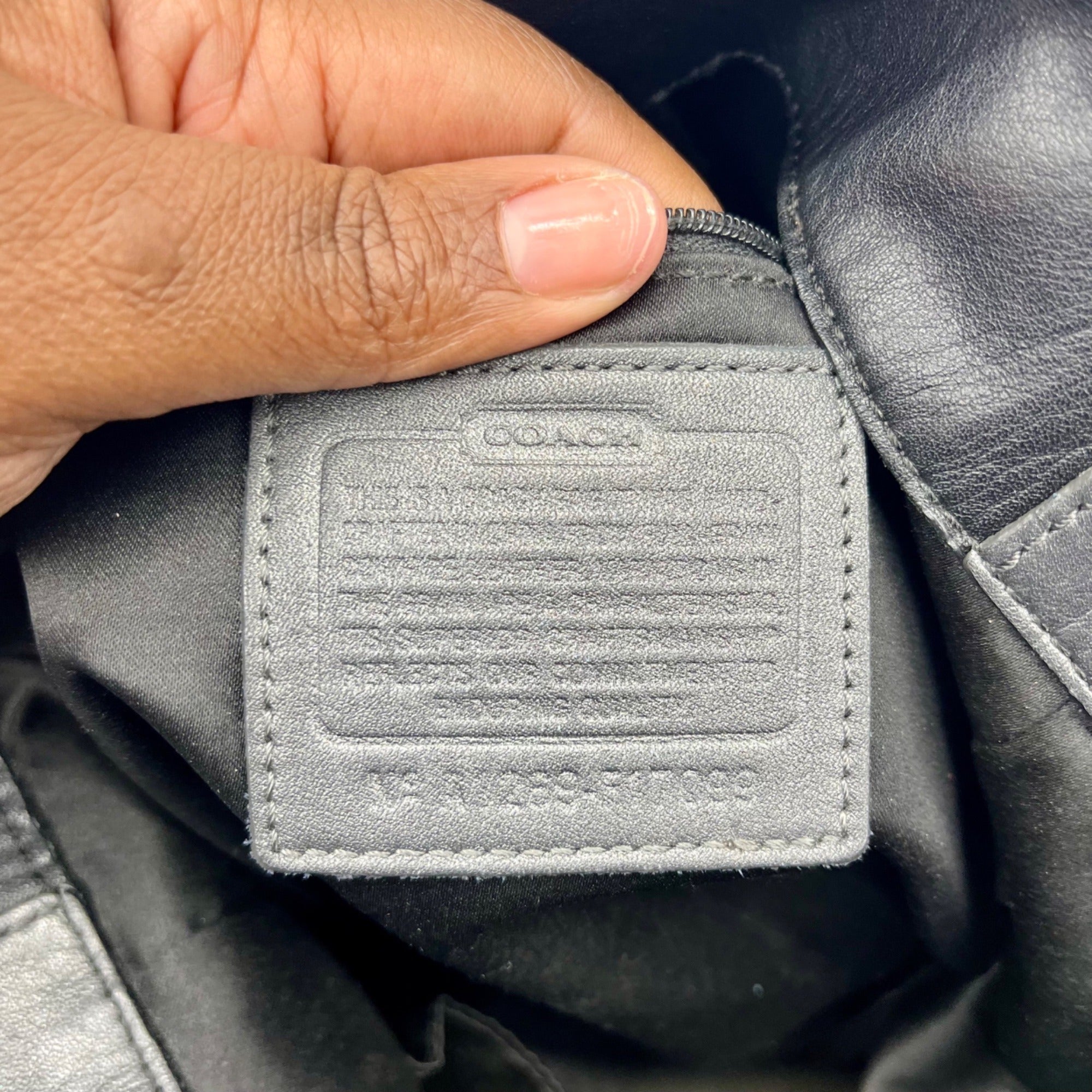 Coach Black Woven Leather Shoulder Bag F17099
