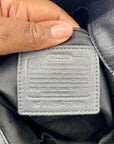 Coach Black Woven Leather Shoulder Bag F17099