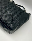Coach Black Woven Leather Shoulder Bag F17099