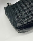 Coach Black Woven Leather Shoulder Bag F17099