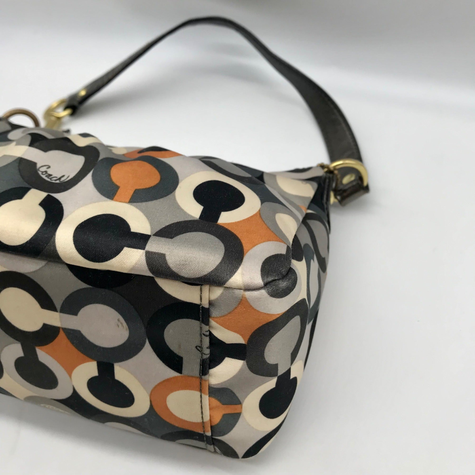 Coach Multicolor Sateen Madison Graphic OP Art Mini Bag 41997