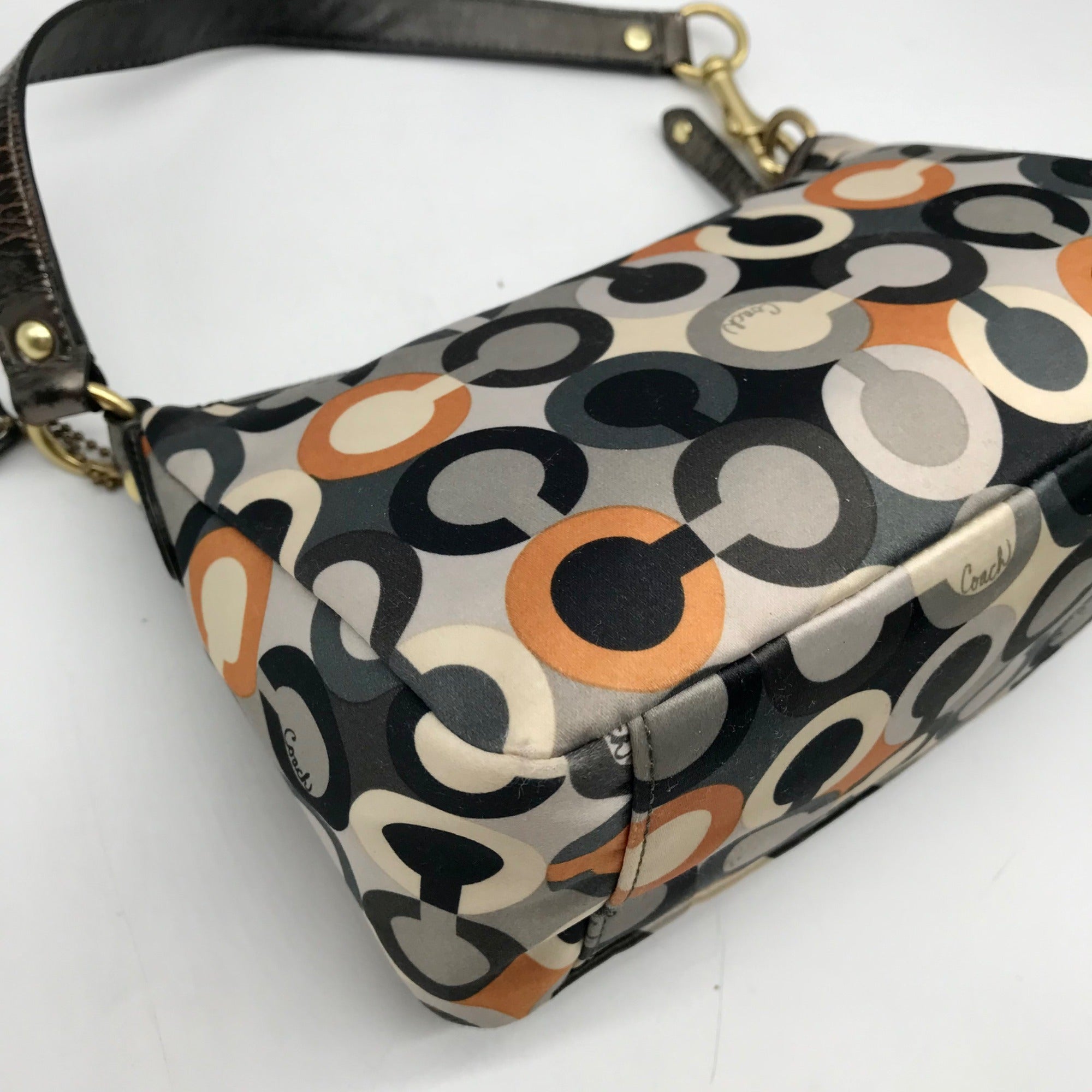 Coach Multicolor Sateen Madison Graphic OP Art Mini Bag 41997