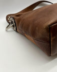 Brown Leather Patchwork Tote Bag