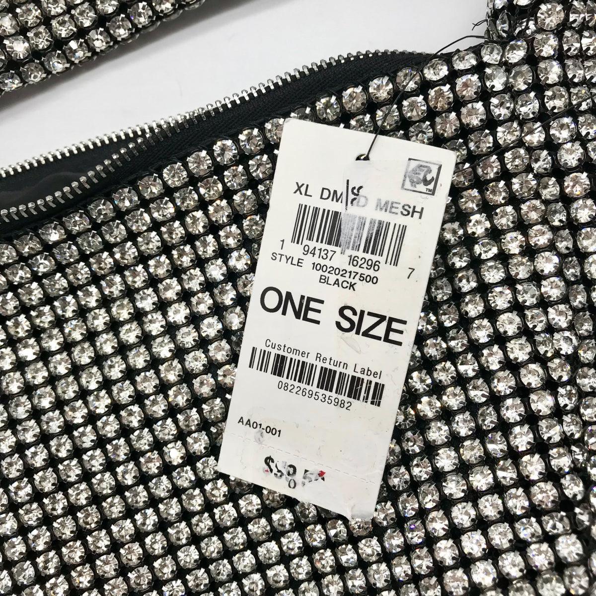 I.N.C. International Concepts Black Diamond Mesh Hobo Bag