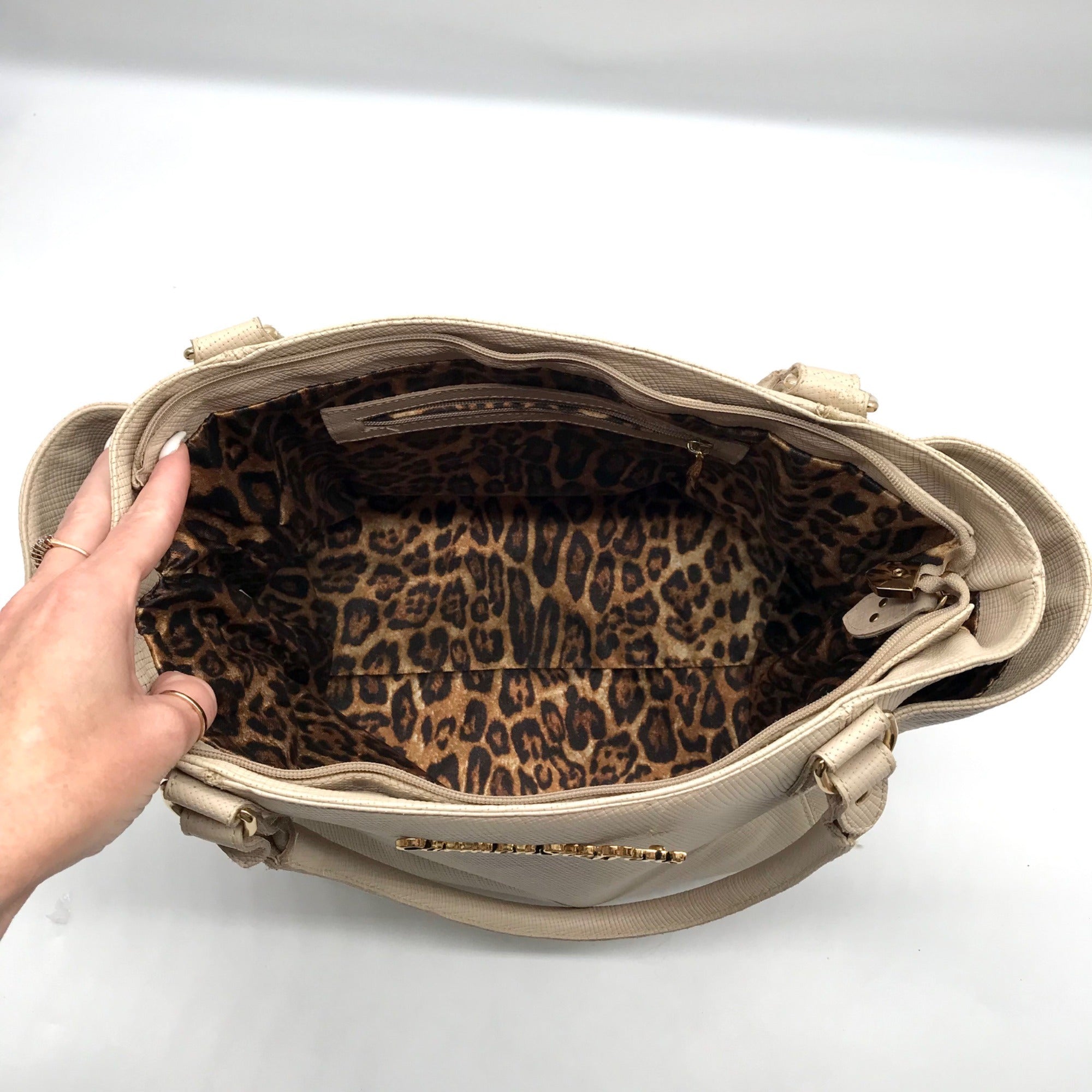 Carmen Steffens Beige Multipocket Tote Bag