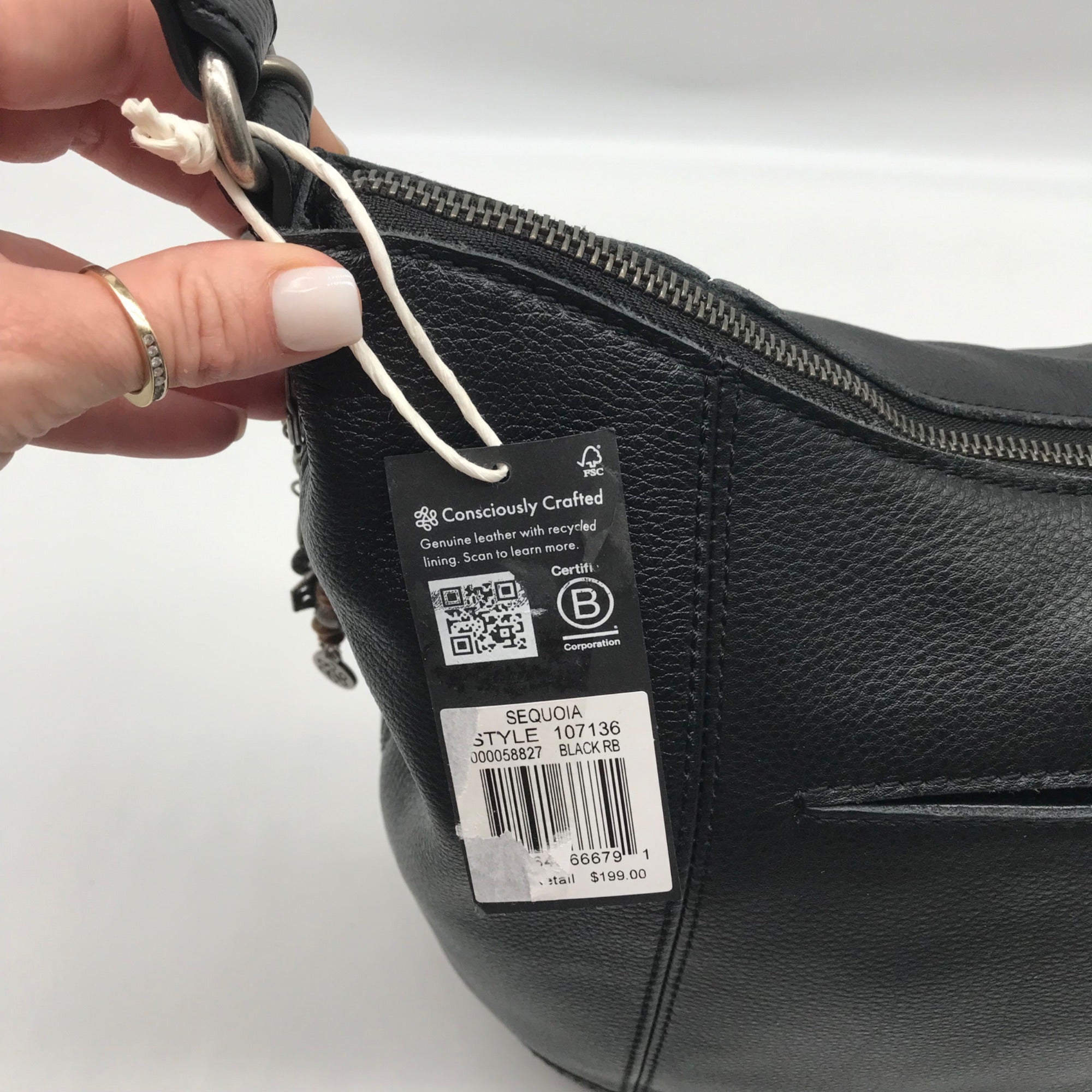 The Sak Black Leather Sequoia Hobo Bag