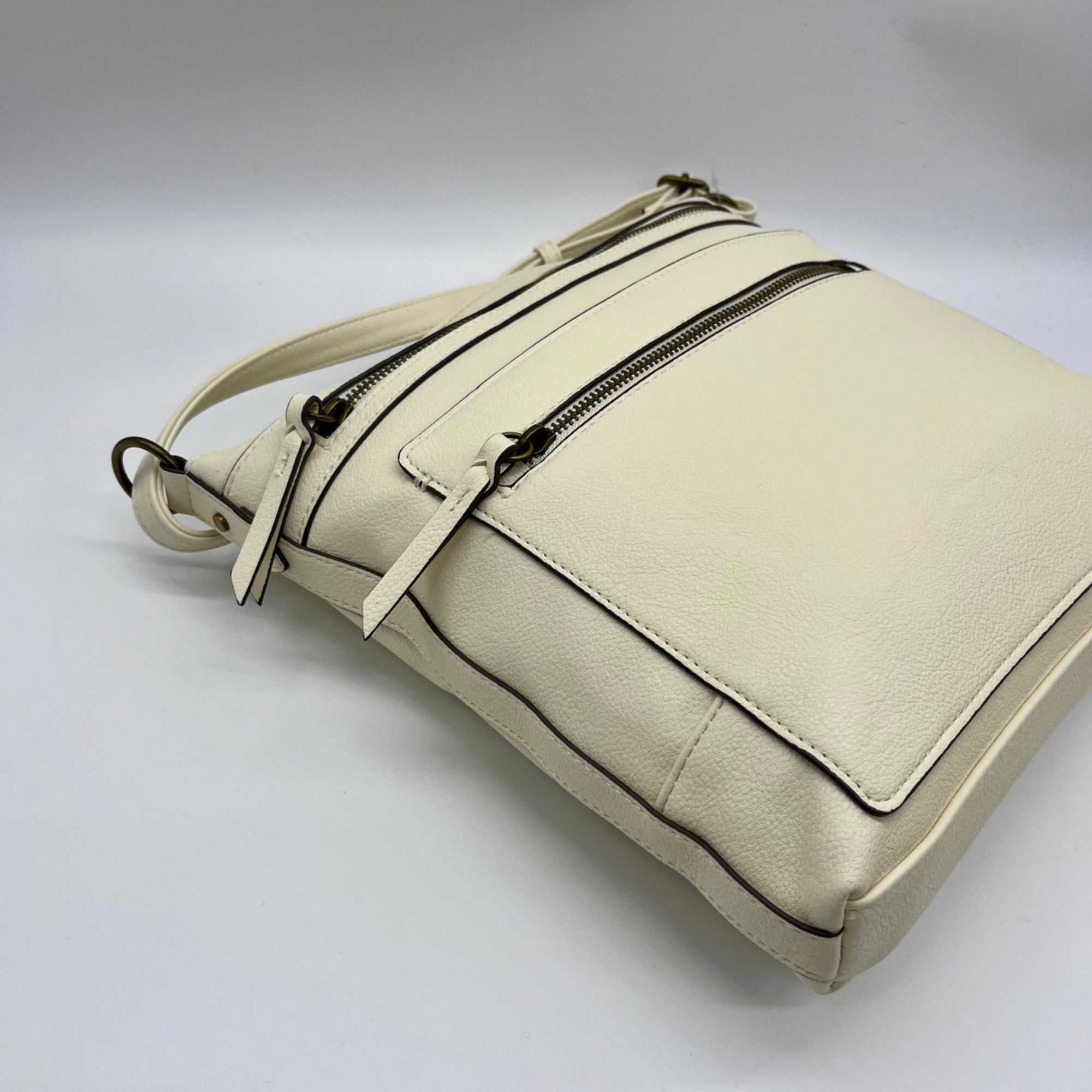 Style &amp; Co Hudsonn Beige Faux Leather Crossbody