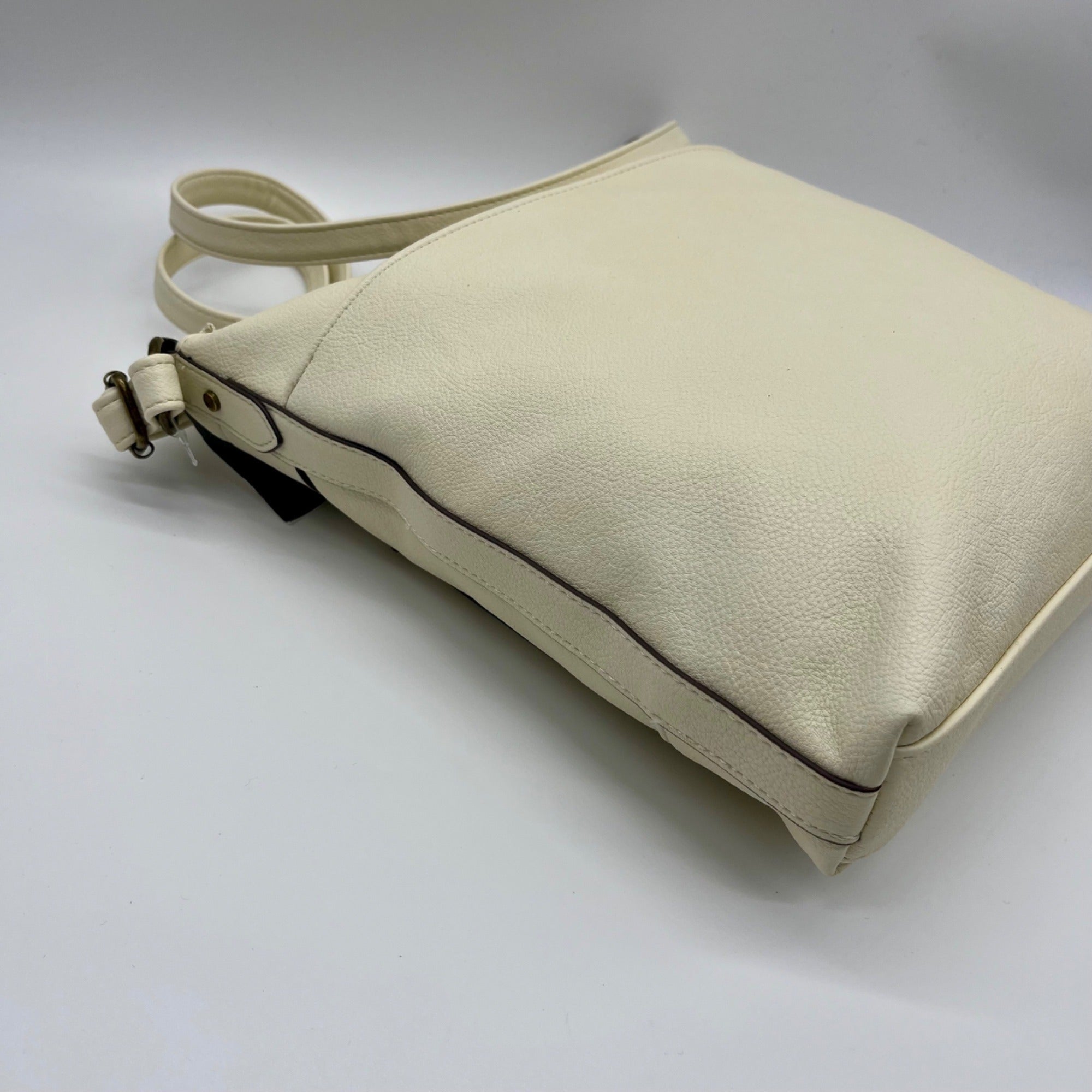 Style &amp; Co Hudsonn Beige Faux Leather Crossbody