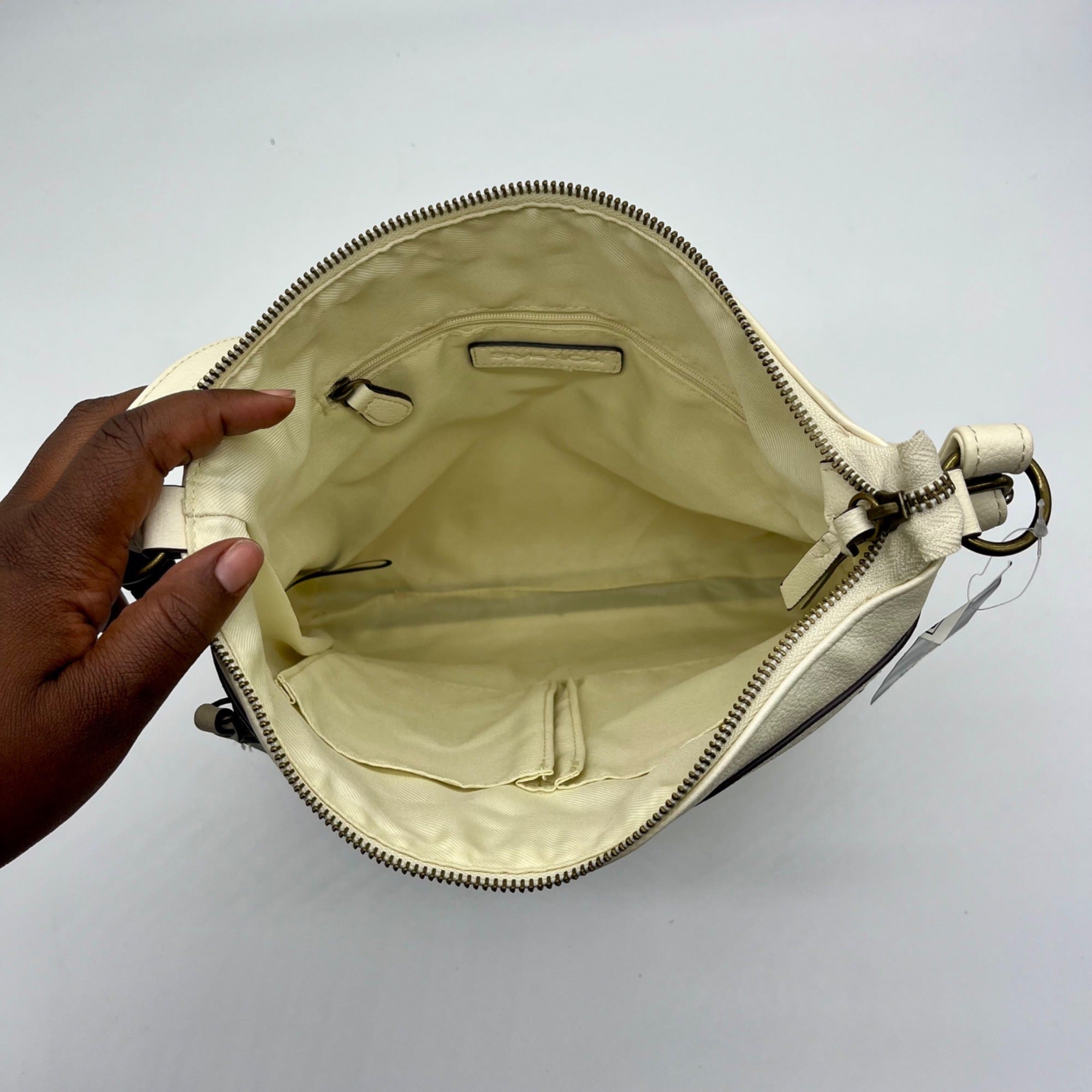 Style &amp; Co Hudsonn Beige Faux Leather Crossbody