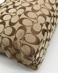 Coach Brown Canvas Signature Python Stripe Tote BagF25706