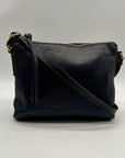 Fossil Black Leather Vintage Crossbody Bag