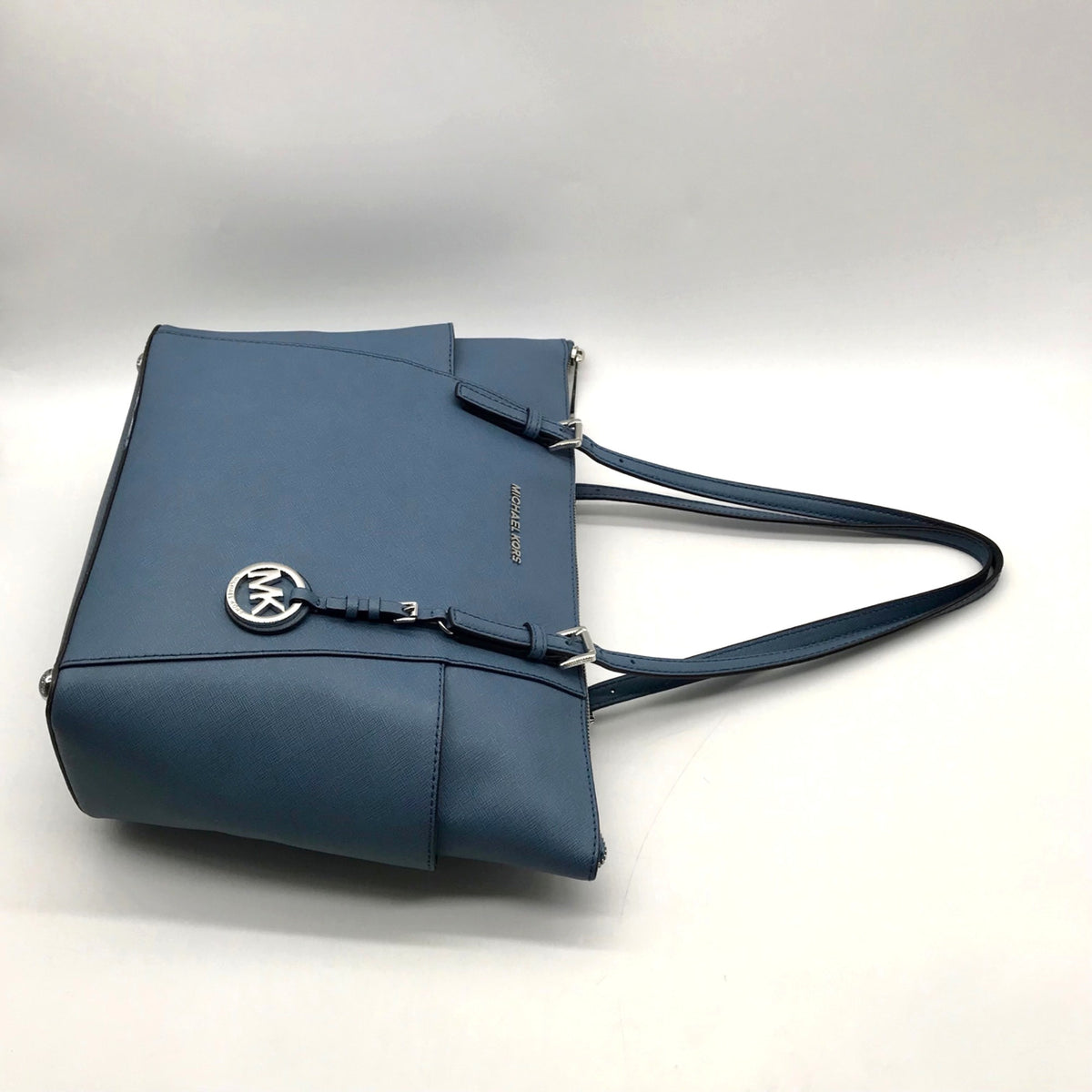 Michael Kors Light Blue Saffiano Leather Tote Bag