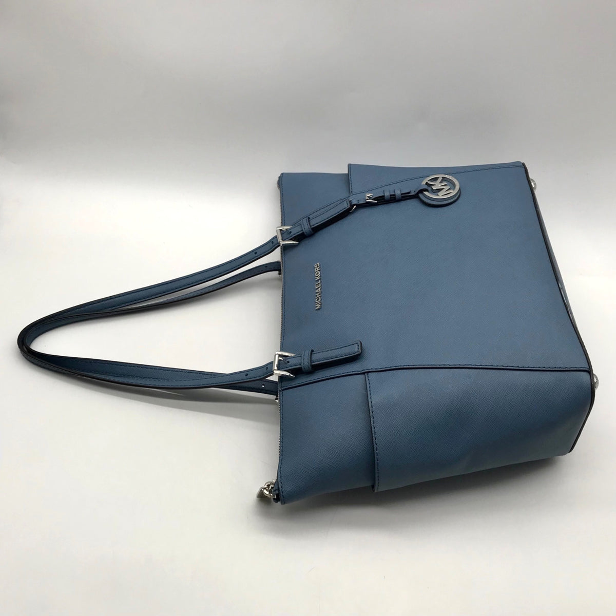 Michael Kors Light Blue Saffiano Leather Tote Bag
