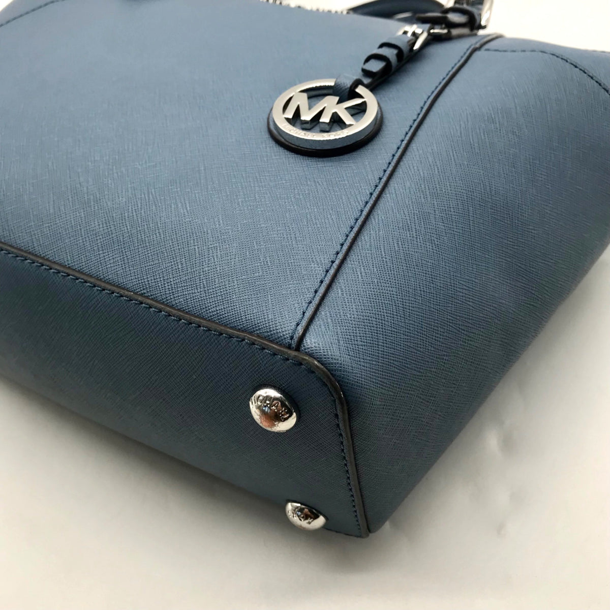 Michael Kors Light Blue Saffiano Leather Tote Bag