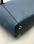Michael Kors Light Blue Saffiano Leather Tote Bag