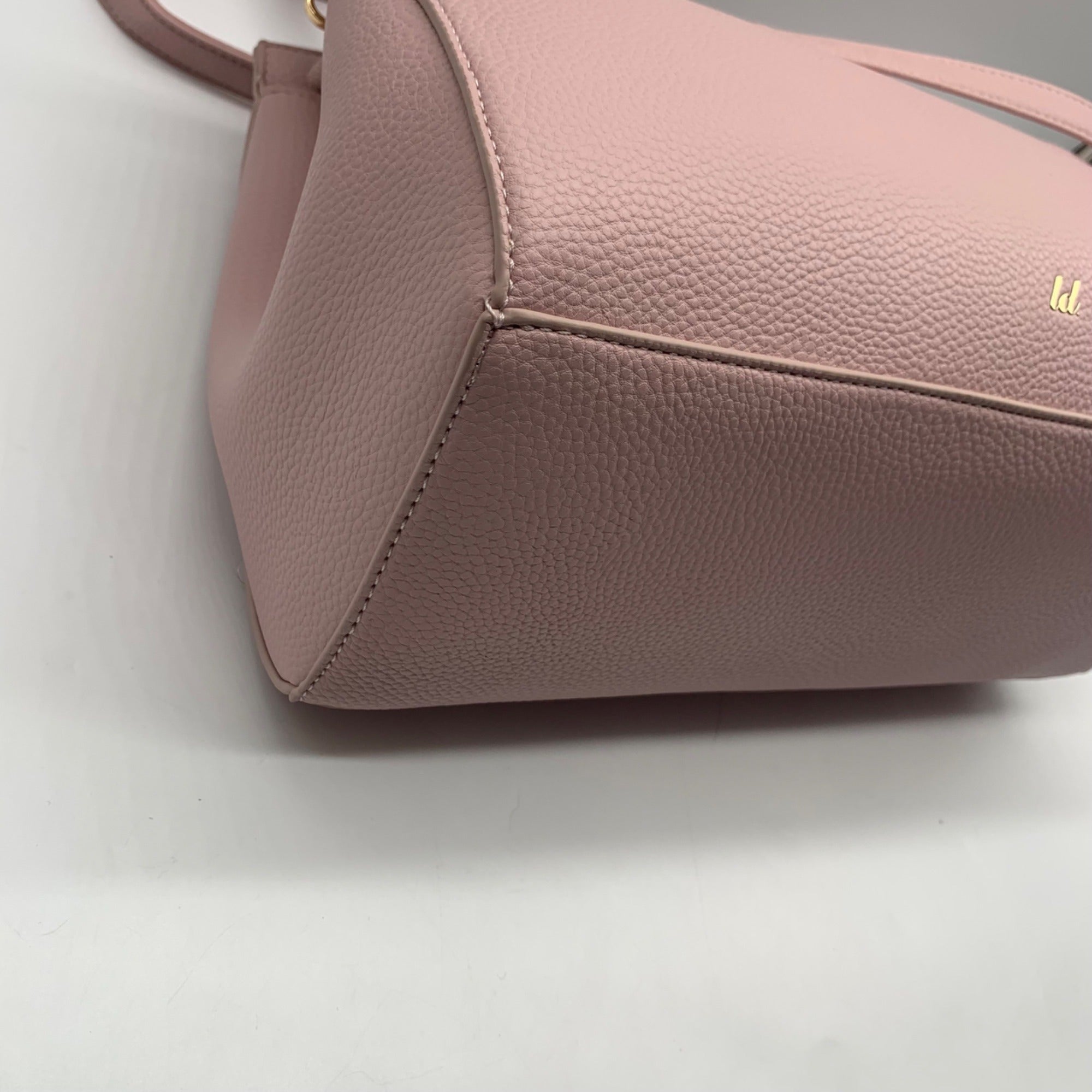 Like Dreams Pink Leather Bowtie Crossbody Bag